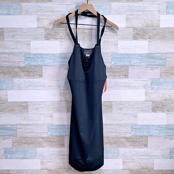 Merrell Lily Dress Black Activewear Opti-Wick UPF 50+ Bra Stretch Womens Large - Picture 1 of 6